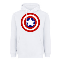 White newcaptain america Heavyweight Hoodie - linhVisuals