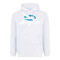 White Jayco Bicycling Bike Heavyweight Hoodie - linhVisuals