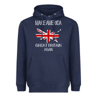 Navy make america great britain again funny uk us Heavyweight Hoodie - linhVisuals