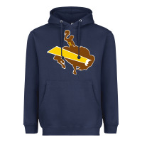 Navy wyoming josh Heavyweight Hoodie - linhVisuals