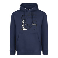 Navy calvin Heavyweight Hoodie - linhVisuals