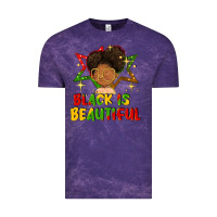 Cloud Purple black is beautiful Vintage Tee - FaDigitalArtStudio