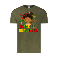 Vintage Olive black is beautiful Vintage Tee - FaDigitalArtStudio