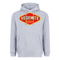 Heather Grey vegemite Heavyweight Hoodie - linhVisuals