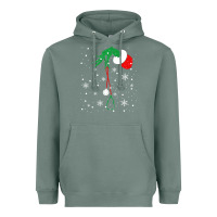 Sage newchristmas grinch hand holding a stethoscope Heavyweight Hoodie - linhVisuals