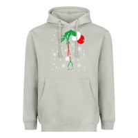Moon Dust newchristmas grinch hand holding a stethoscope Heavyweight Hoodie - linhVisuals