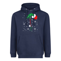 Navy newchristmas grinch hand holding a stethoscope Heavyweight Hoodie - linhVisuals