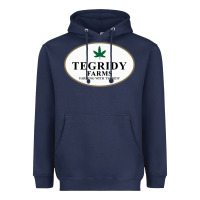 Navy tegridy farms Heavyweight Hoodie - linhVisuals