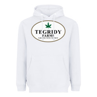 White tegridy farms Heavyweight Hoodie - linhVisuals