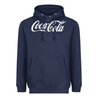 Navy newcoca cola Heavyweight Hoodie - linhVisuals