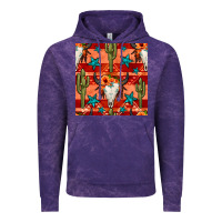 Cloud Purple bull skull cactus seamless pattern Vintage Hoodie - BundleAndBundleShop
