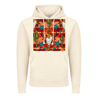 Vintage Artic bull skull cactus seamless pattern Vintage Hoodie - BundleAndBundleShop