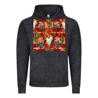 Vintage Black bull skull cactus seamless pattern Vintage Hoodie - BundleAndBundleShop