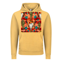 Vintage Mustard bull skull cactus seamless pattern Vintage Hoodie - BundleAndBundleShop