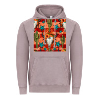 Vintage Zinc bull skull cactus seamless pattern Vintage Hoodie - BundleAndBundleShop