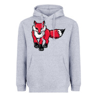 Heather Grey marist red foxes Heavyweight Hoodie - linhVisuals