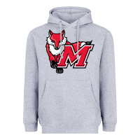 Heather Grey marist red foxes Heavyweight Hoodie - linhVisuals