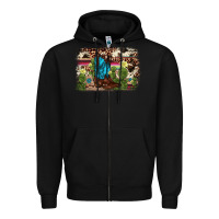 Black cactus boot background Zipper Hoodie - AdoDesignShop