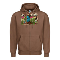 Chestnut cactus boot background Zipper Hoodie - AdoDesignShop