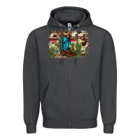 Smoke cactus boot background Zipper Hoodie - AdoDesignShop