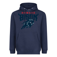 Navy howard bison Heavyweight Hoodie - linhVisuals