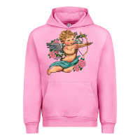 Fuchsia Pink cupid valentine's day Urban Hoodie - RanaPortraitStore
