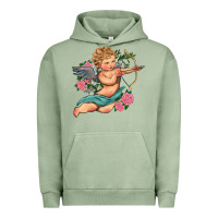 Pigment Oil Green cupid valentine's day Urban Hoodie - RanaPortraitStore