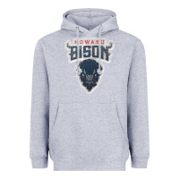 Heather Grey howard bison Heavyweight Hoodie - linhVisuals
