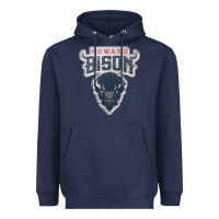 Navy howard bison Heavyweight Hoodie - linhVisuals