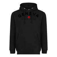 Black geneva switzerland clothing gifts and souvenirs Heavyweight Hoodie - linhVisuals