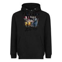 Black Horror friends Heavyweight Hoodie - linhVisuals