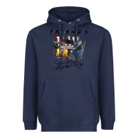 Navy Horror friends Heavyweight Hoodie - linhVisuals