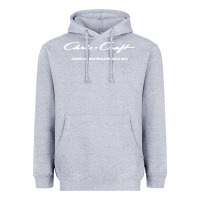 Heather Grey chris boat company Heavyweight Hoodie - linhVisuals