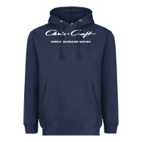 Navy chris boat company Heavyweight Hoodie - linhVisuals
