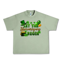 Oil Green Let the shenanigans begin St. Patricks Day Urban Heavy Tee - FaDigitalArtStudio