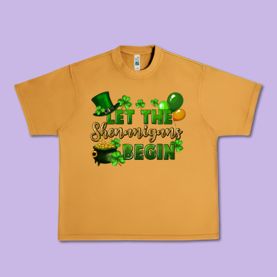 Let The Shenanigans Begin St. Patricks Day Urban Heavy Tee Designed By Fadigitalartstudio