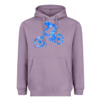 Lavender downhill mountain bike t  shirt downhill mountain bike jump blue water Heavyweight Hoodie - linhVisuals