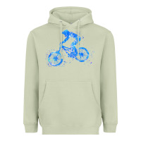 Matcha downhill mountain bike t  shirt downhill mountain bike jump blue water Heavyweight Hoodie - linhVisuals