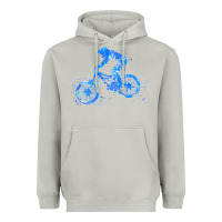 Moon Dust downhill mountain bike t  shirt downhill mountain bike jump blue water Heavyweight Hoodie - linhVisuals