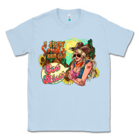 Dusty Blue I just smile and say god bless Classic Tee - HowdyJamesFarm