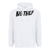 White BIG THIEF Heavyweight Hoodie - linhVisuals