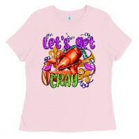 Bubblegum Pink let's get cray with crawfish olivia Ladies Tee - OliviaCreatesArt