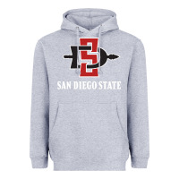 Heather Grey san diego state aztecs Heavyweight Hoodie - linhVisuals