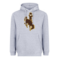 Heather Grey university of wyoming cowboys Heavyweight Hoodie - linhVisuals