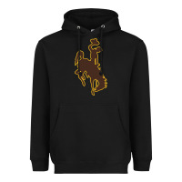 Black university of wyoming cowboys Heavyweight Hoodie - linhVisuals