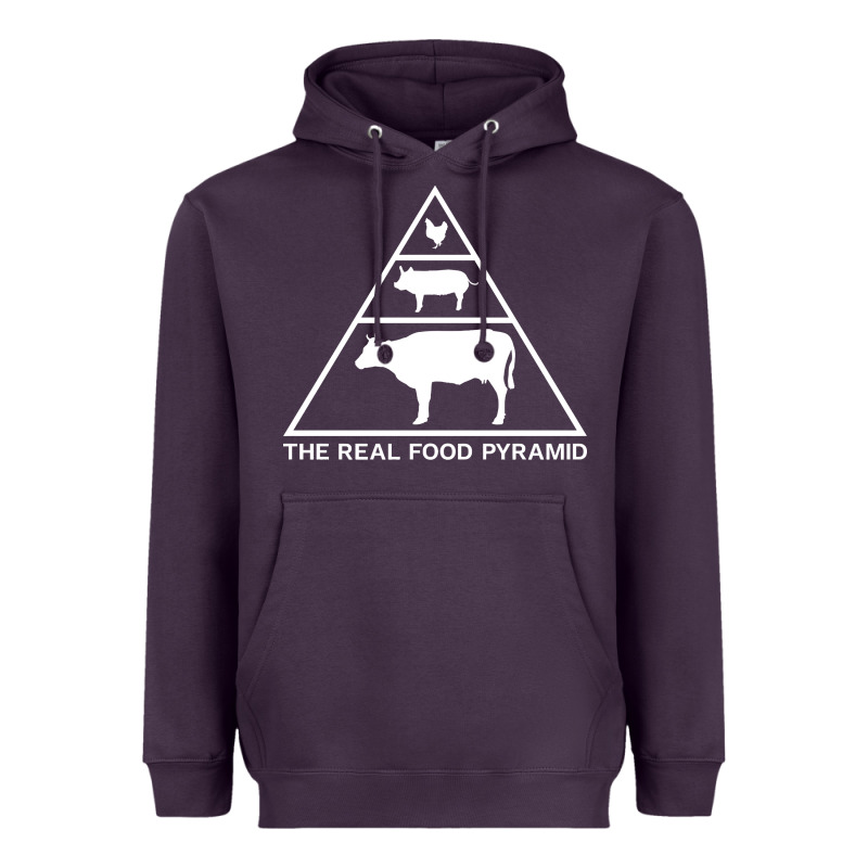The Real Food Pyramid Carnivore Heavyweight Hoodie by linhVisuals | Teevron