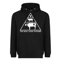 Black the real food pyramid carnivore Heavyweight Hoodie - linhVisuals