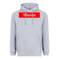 Heather Grey wasian Heavyweight Hoodie - linhVisuals
