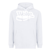 White Woke Heavyweight Hoodie - linhVisuals