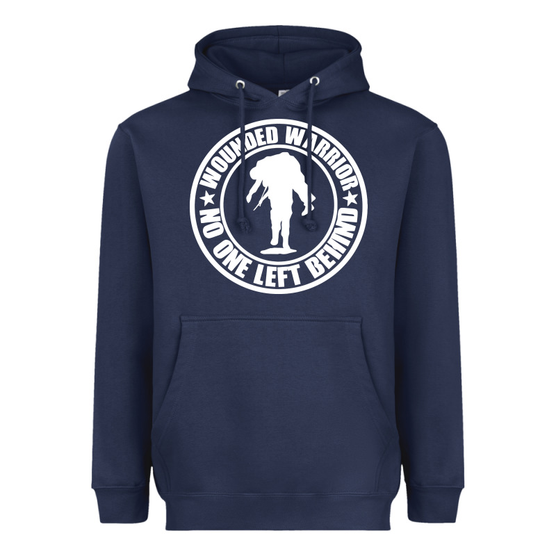 Wounded Warrior No One Left Behind War Veteran Heavyweight Hoodie by linhVisuals | Teevron